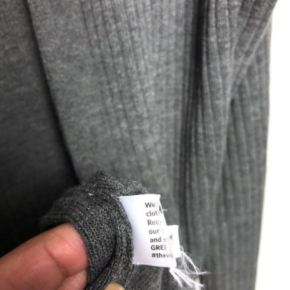 Eileen Fisher Wool Ribbed Cardigan Gray Size - XS - Picture 7 of 8